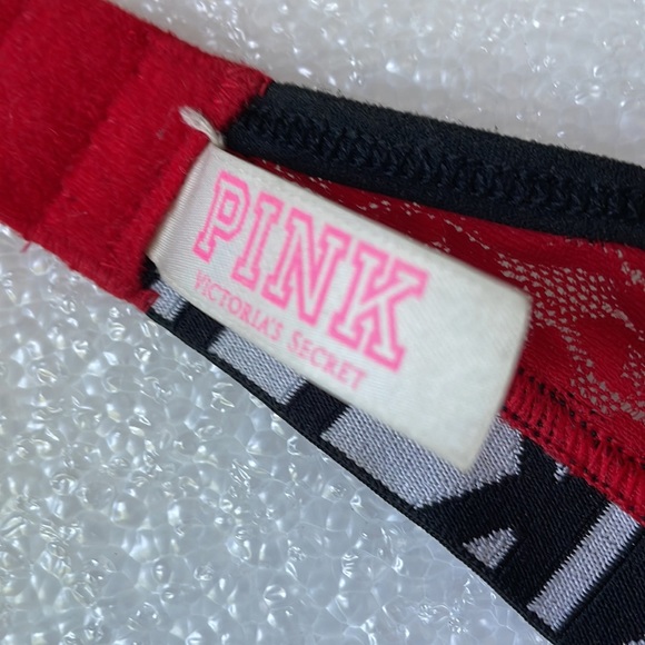 Pink Padded and underwire bra hot red Sz 34C - Picture 3 of 4